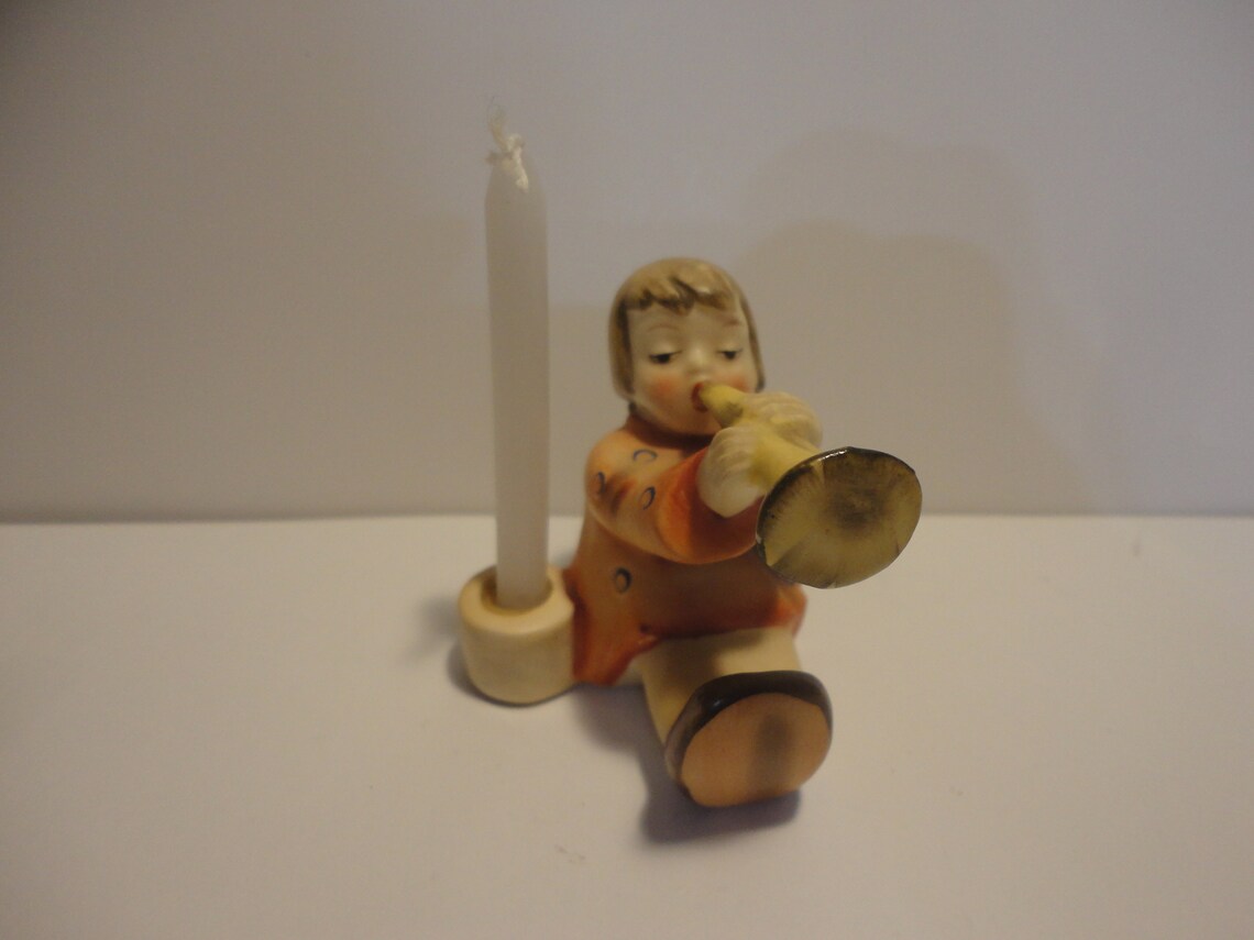 Goebel Hummel Angel Playing Instruments Candle Holders made in Etsy