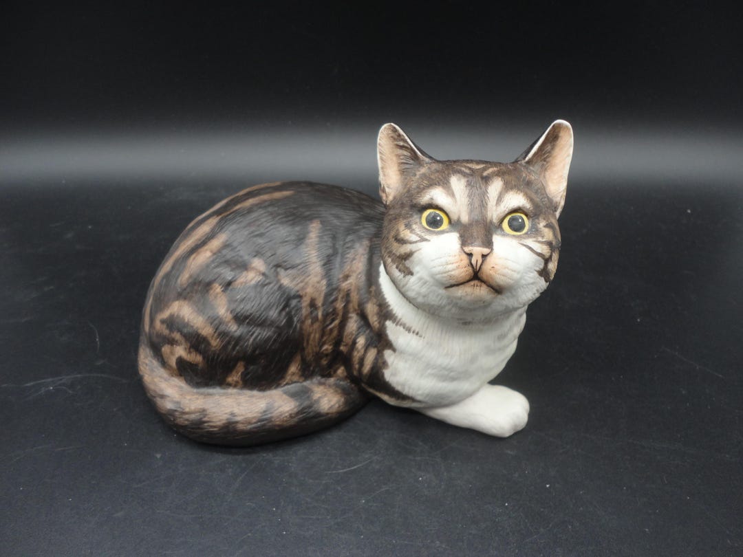 フランクリンミント　エリックテニー　ポーセリン 猫　置物　Fascination Franklin Mint Limited Edition Fascination Hand Painted Porcelain