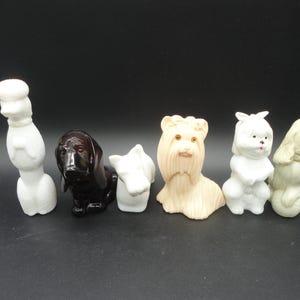 Vintage Avon Dog Perfume Bottles,Set of 6,Bon Bon Poodle,Baby Basset,Princess of Yorkshire,Sweet Tooth Terrier Lady Spaniel & Queen of Scots image 3