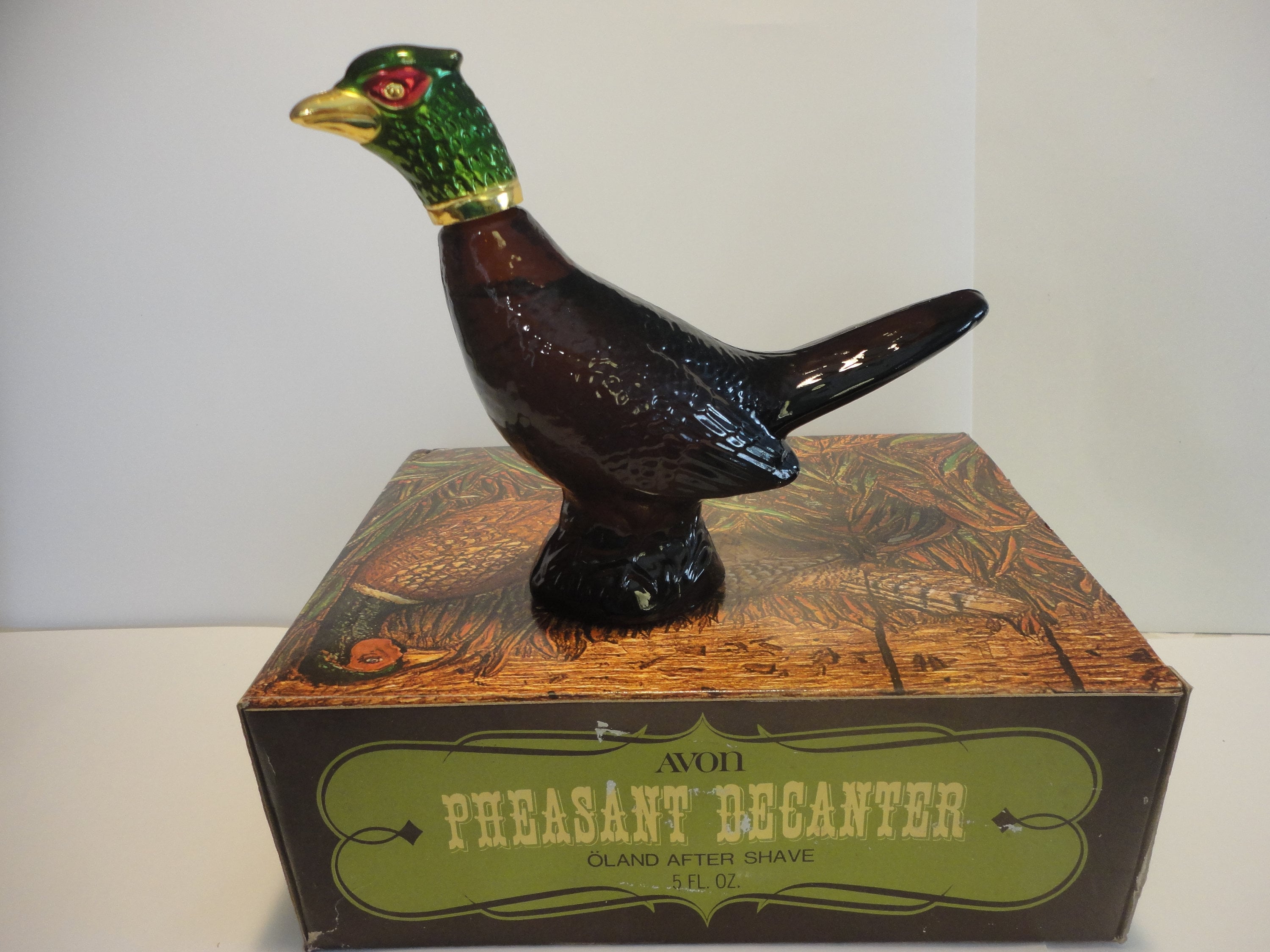 Avon Pheasant Decanter With After Shavecollectible Avon After Etsy