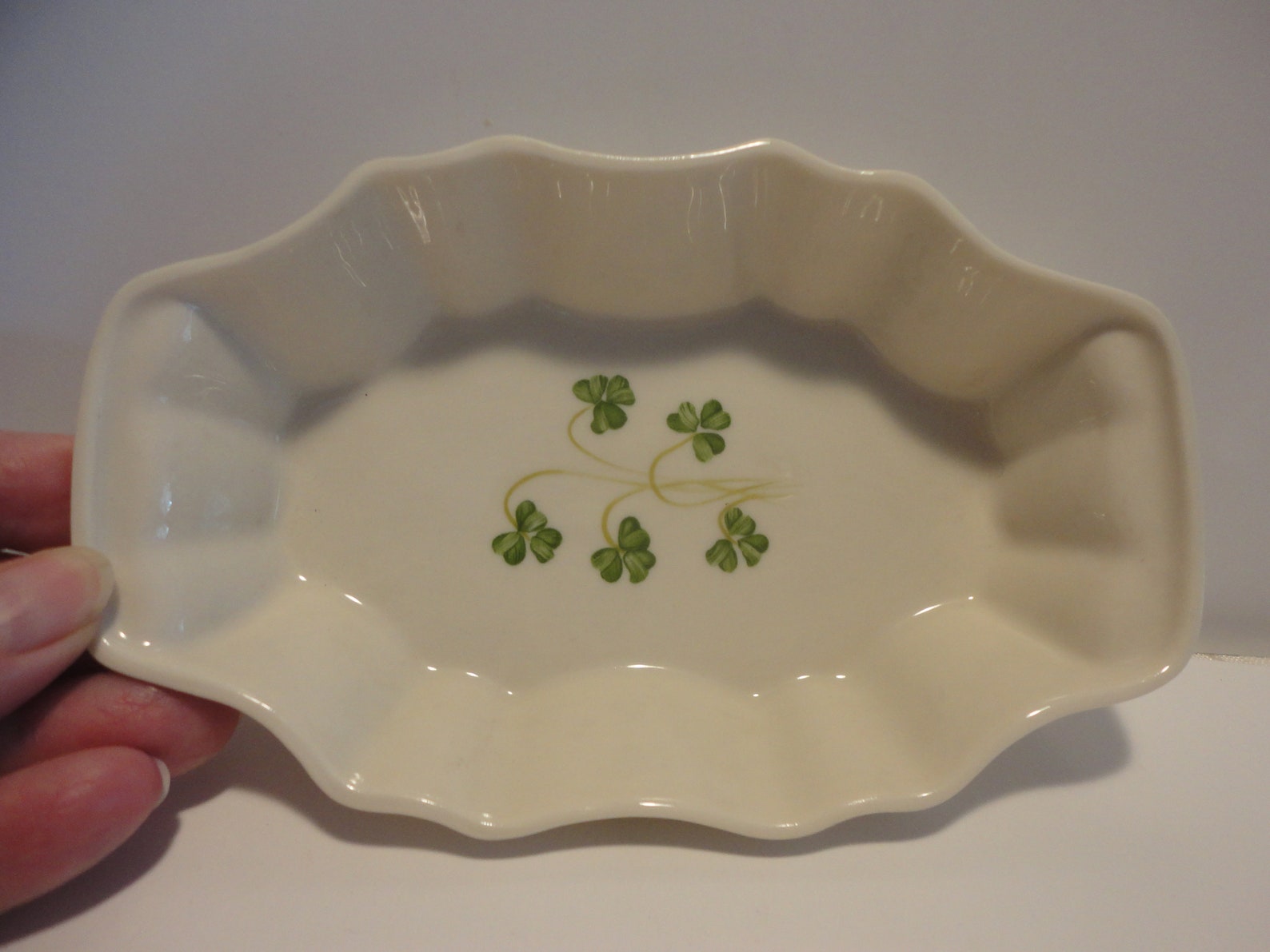 Donegal by Belleek Porcelain Shamrock Candy Dish/Trinket Etsy