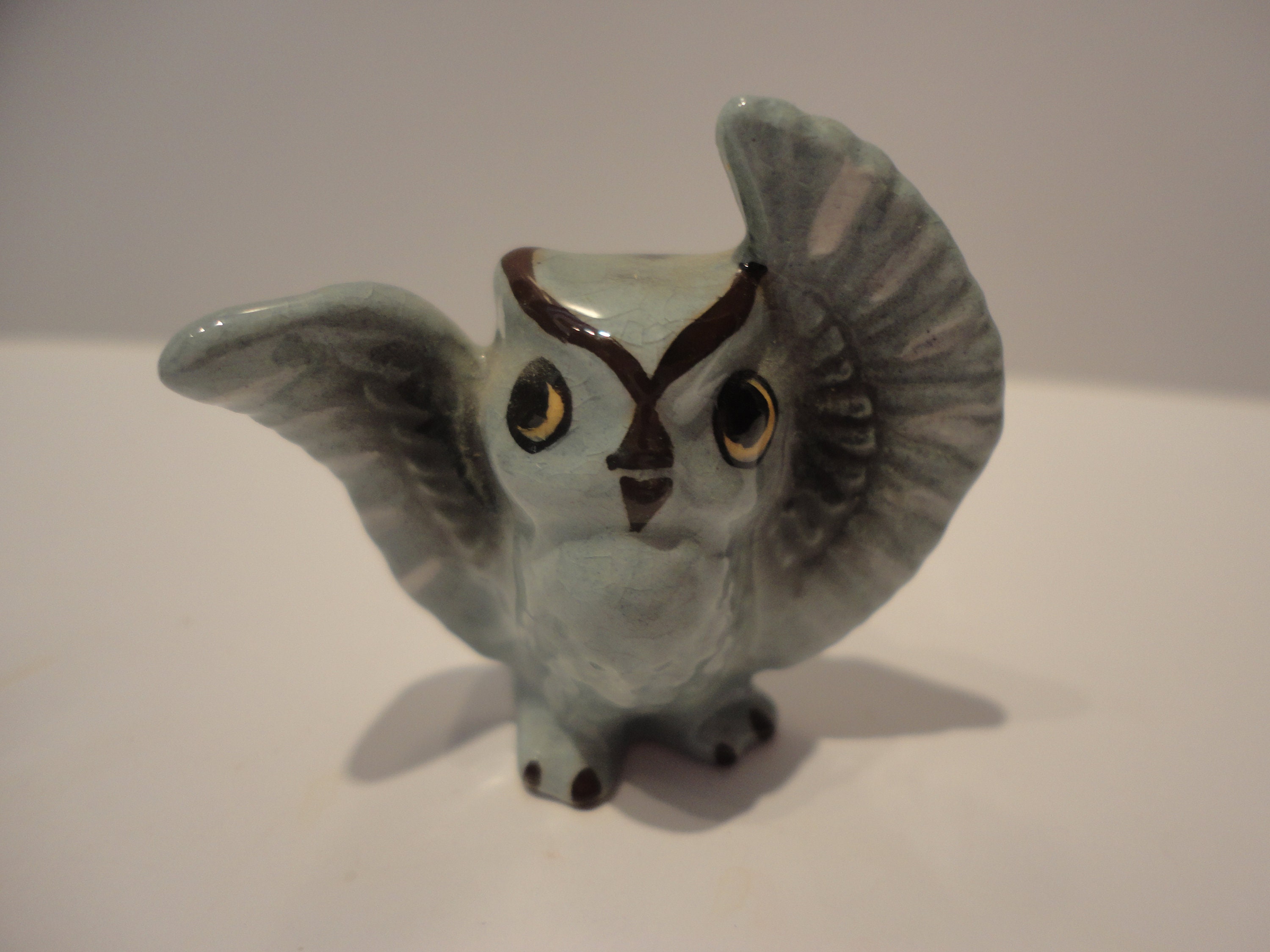 Miniature Bone China Owl Figurines SetCollectible Miniature Etsy