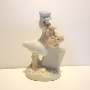 Precious Moments Stork and Baby Teddy Bear Figurine,Collectible Precious Moments Figurine,Vintage Precious Moments Stork and Baby Teddy Bear