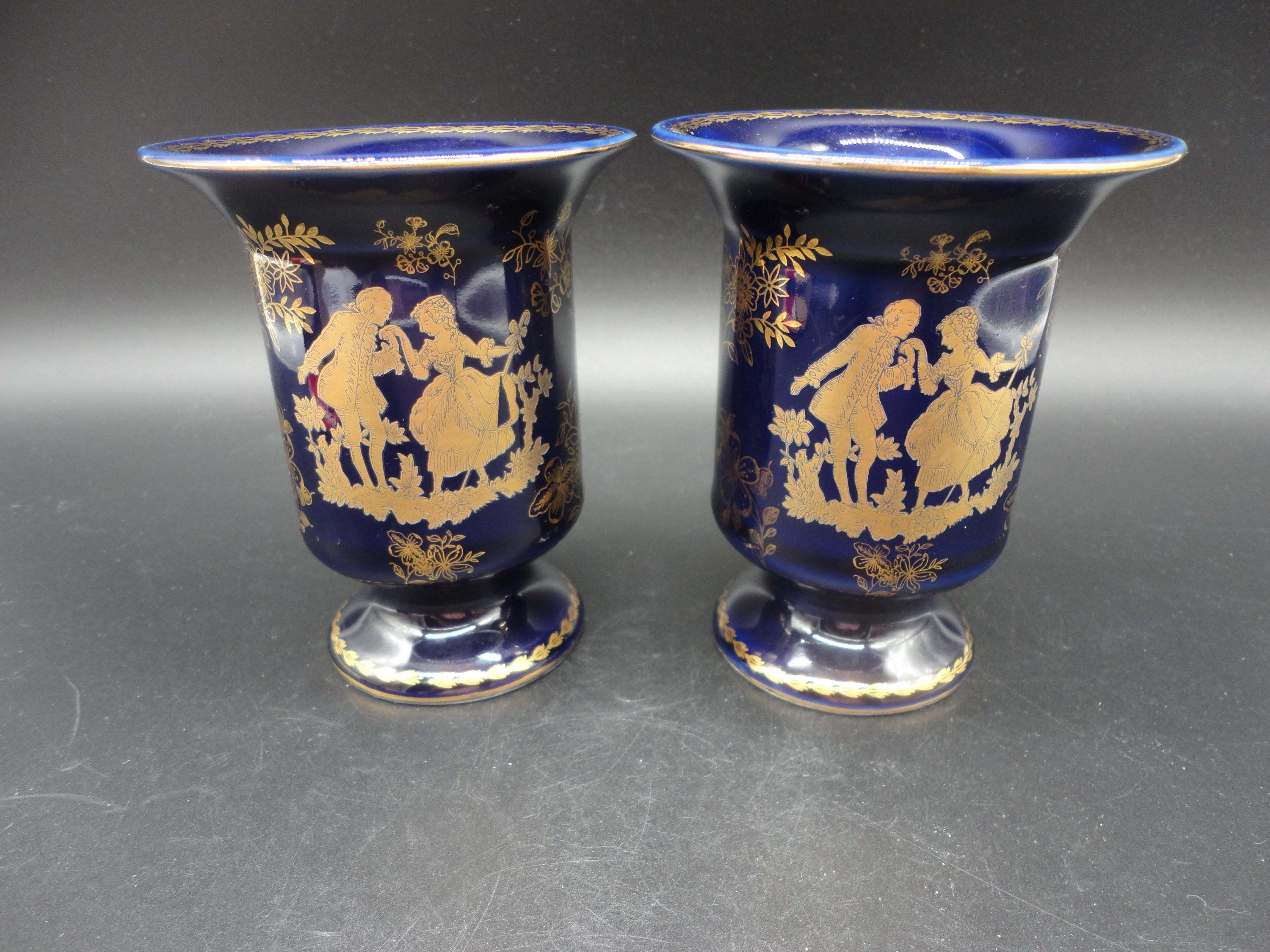 Small vase limoge blue - Etsy 日本