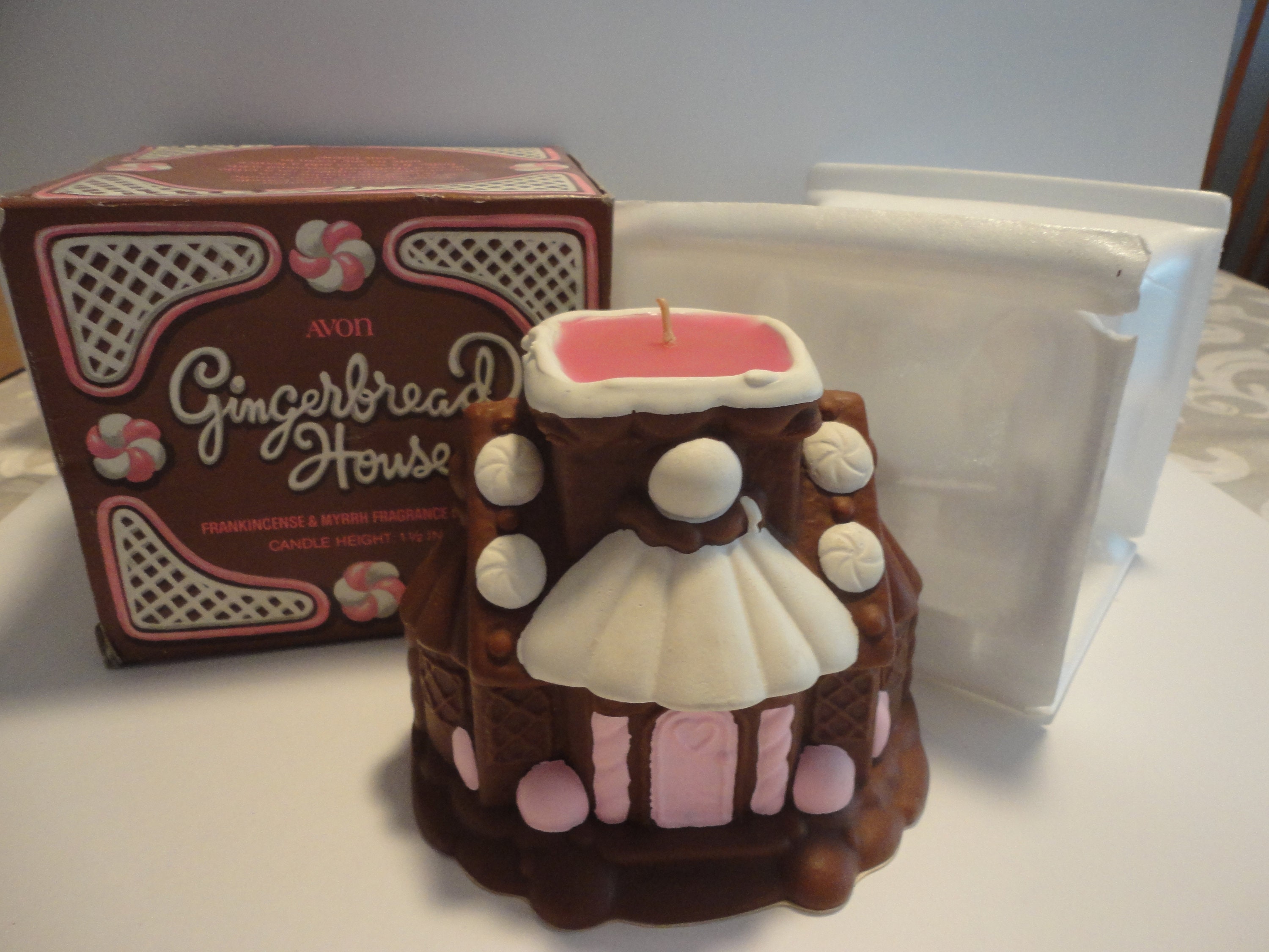 Avon Gingerbread house candle Avon coleccionable candle Etsy