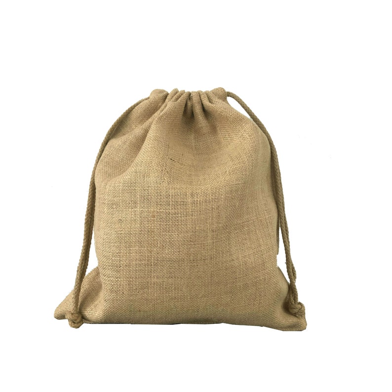 Hessian jute burlap Drawstring Pouch Large Medium Small plain Etsy