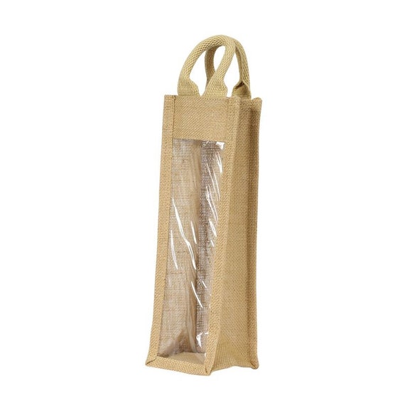 jute bag with window