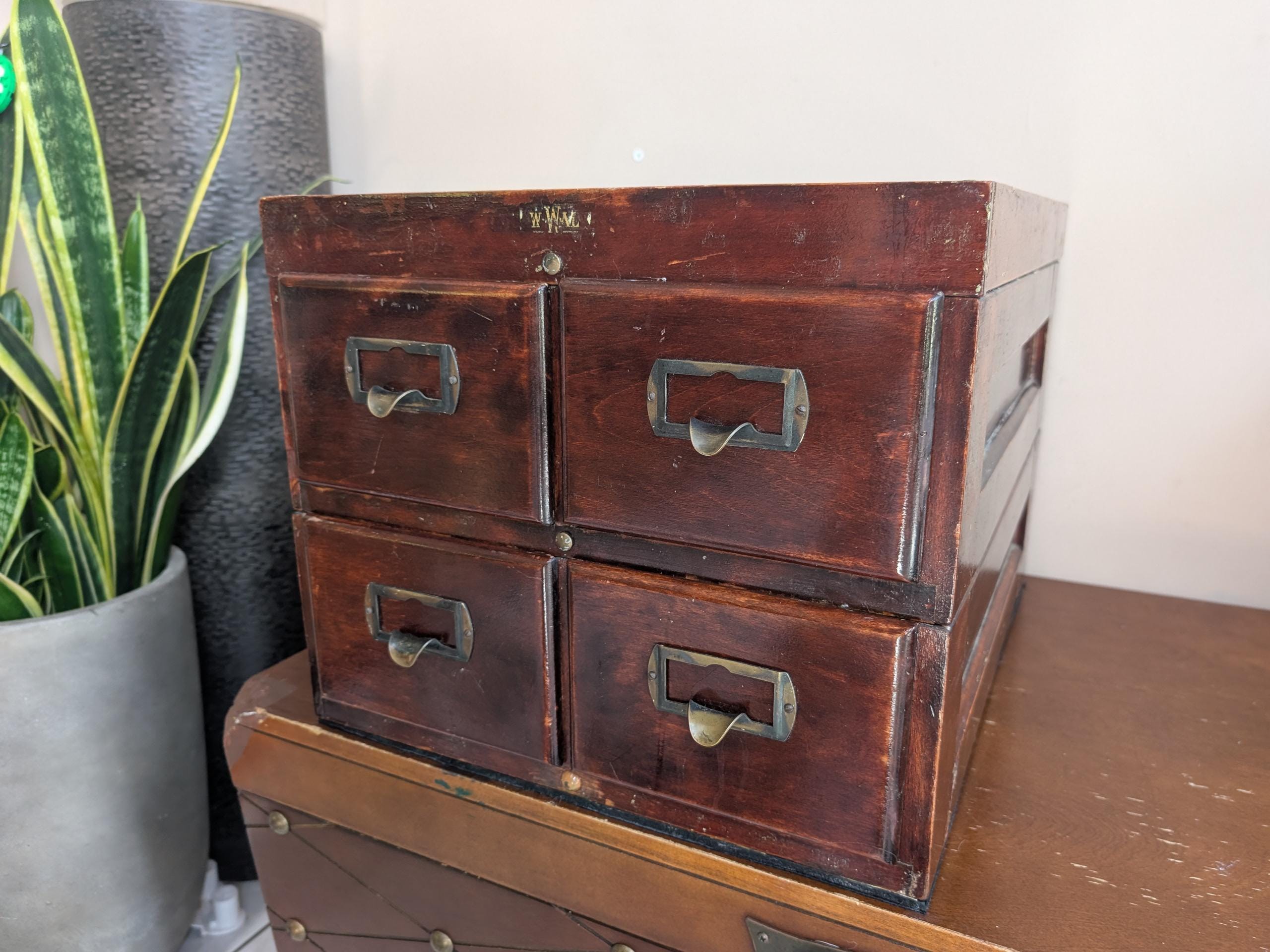 Antique Library File Cabinet - Etsy