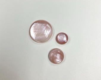 10 PCS | Round Pink Mother of Pearl Cabochon - Pink Mother of Pearl - Pink Mother of Pearl Bead - Shell jewelry