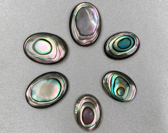 10pc Abalone Oval Cabochon - Shell Cabochon - Abalone Cabochon - Abalone Ring Cab - Shell Oval Cabochon - Abalone Jewelry - Shell jewelry