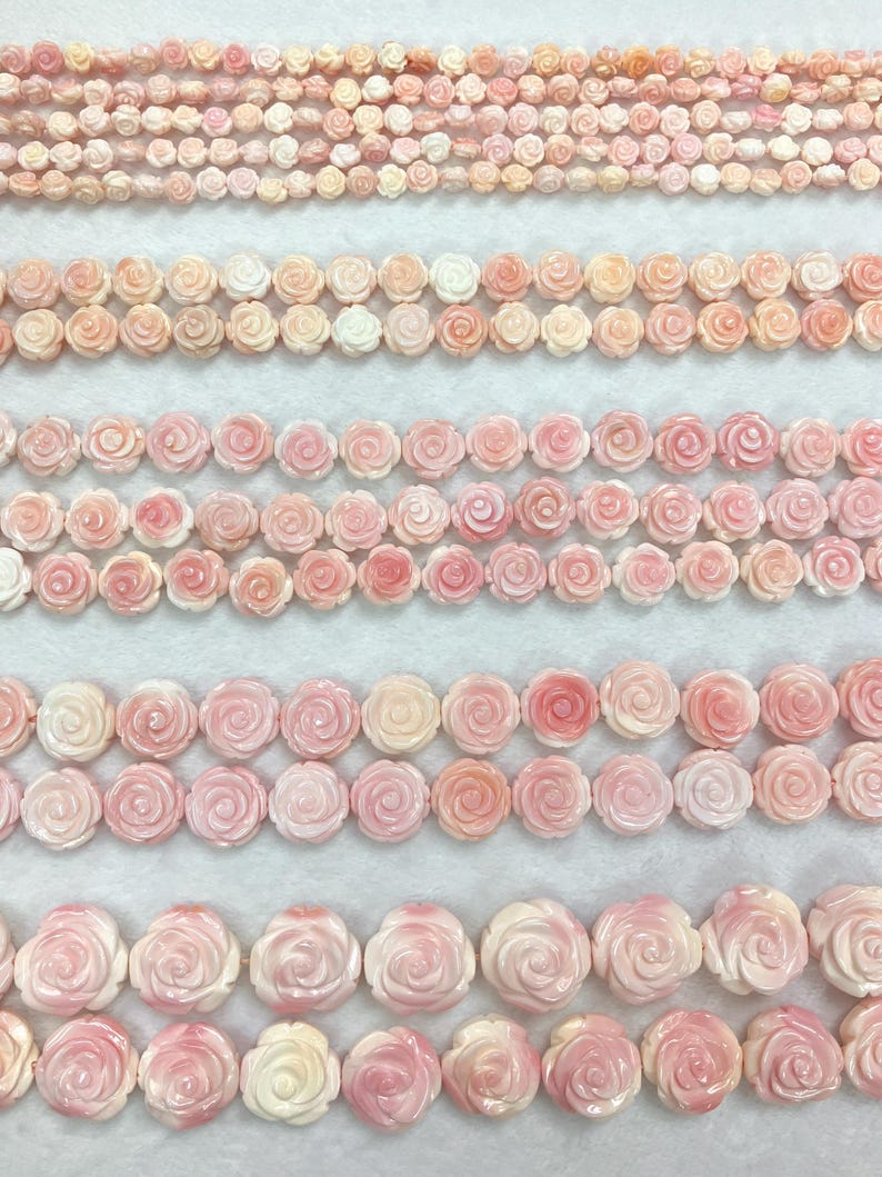 Conch Shell Roses Queen Conch Shell Rose Beads - 16