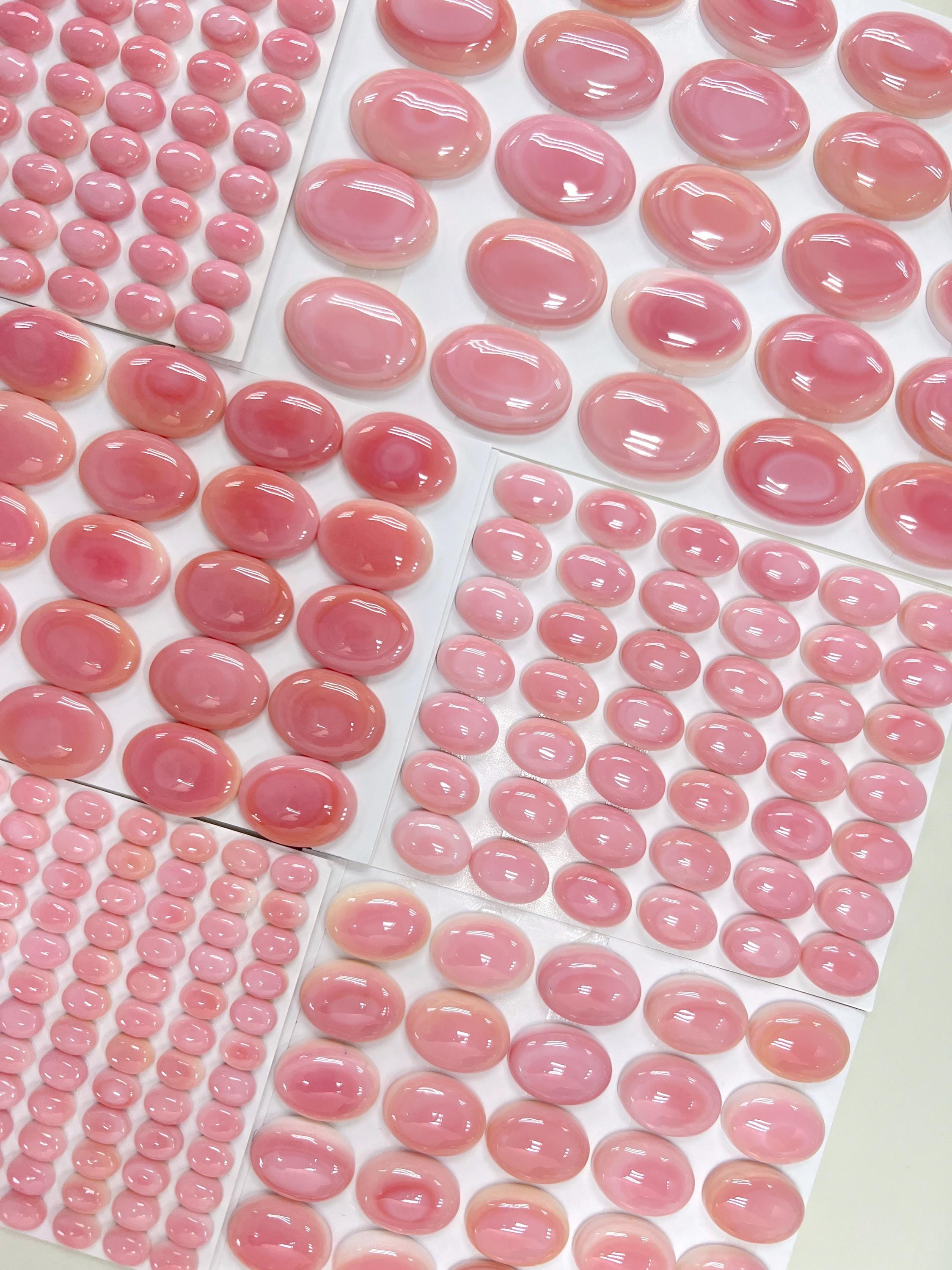 4 Perles En Coquillage Naturel – Aro 25 Mm – Rose Fuchsia – Pour Création De Bijoux