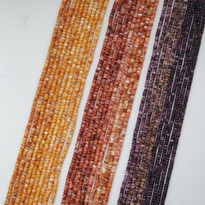 16&quot; Orange & Red Spiny Oyster Shell Rondelle Beads – Natural Jewelry Strand for Crafts and Accessories