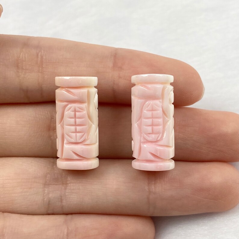 12pc Queen Conch Shell Carved Tube Loose Piece - Queen Conch Shell - Queen Conch Shell Bead - Queen Conch Shell Earrings shops - Shell jewelry
