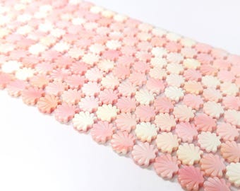 16" Pink/Queen Conch Shell Carved Shell Shaped Beads Strand – Natural Shell Beads for Jewelry & Crafts