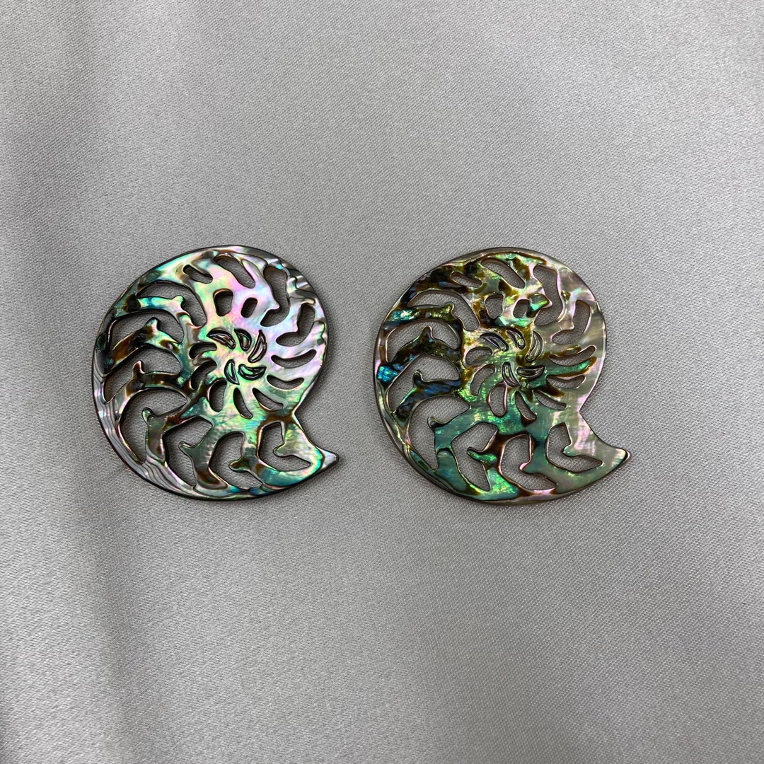 Pre-order 10pc Abalone Spiral Shell Filigree Loose Piece - Spiral Shell ...