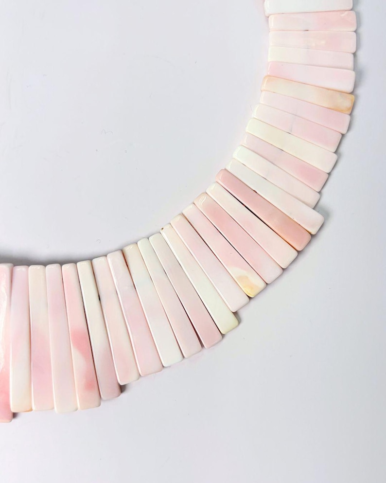 Natural Queen/Pink Conch Shell Rectangle Necklace 18 Inch with Clasp - Elegant, Fancy Jewelry image 2