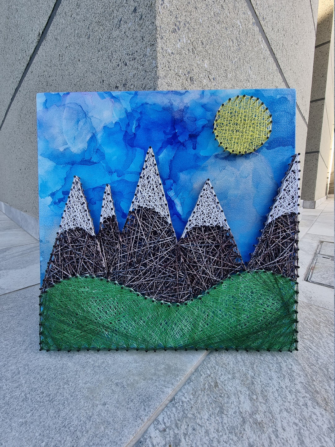 Mountain String Art, Mountain Art,nursery Mountain Decor, Baby Shower