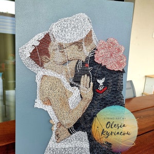 Retrato de arte de cuerda personalizado, regalos únicos marinos, retratos artísticos, regalo personalizado, retrato de foto, HECHO A PEDIDO