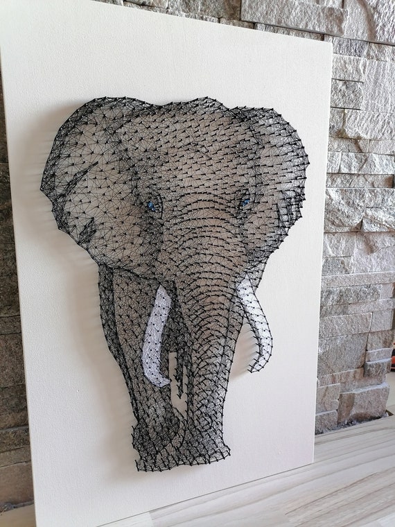 Dal  Colorful Elephant String Art Painting