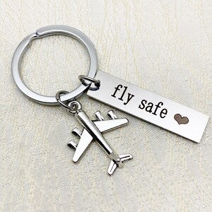 Fly Safe, Stainless Steel, Key Chain