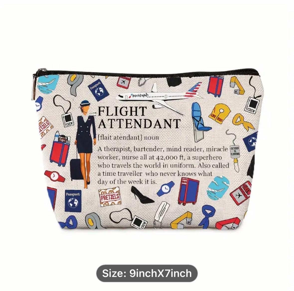 flight attendant makeup bag
