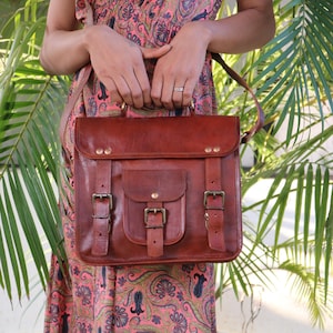 Sac messager en cuir de 11 pi, étui pour ordinateur portable, porte-documents, cadeau, sac à bandoulière effet vieilli