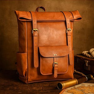 Personalized Leather Backpack, Brown Leather Backpack, Rucksack, Vintage Men Leather Backpack, Hipster Backpack gift for him her, Laptop Bag