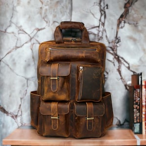 Gepersonaliseerde leren rugzak, grote laptoptas dagrugzak, kantoortas cadeau heren dames reistas handbagage, gamingrugzak rugzak boekentas