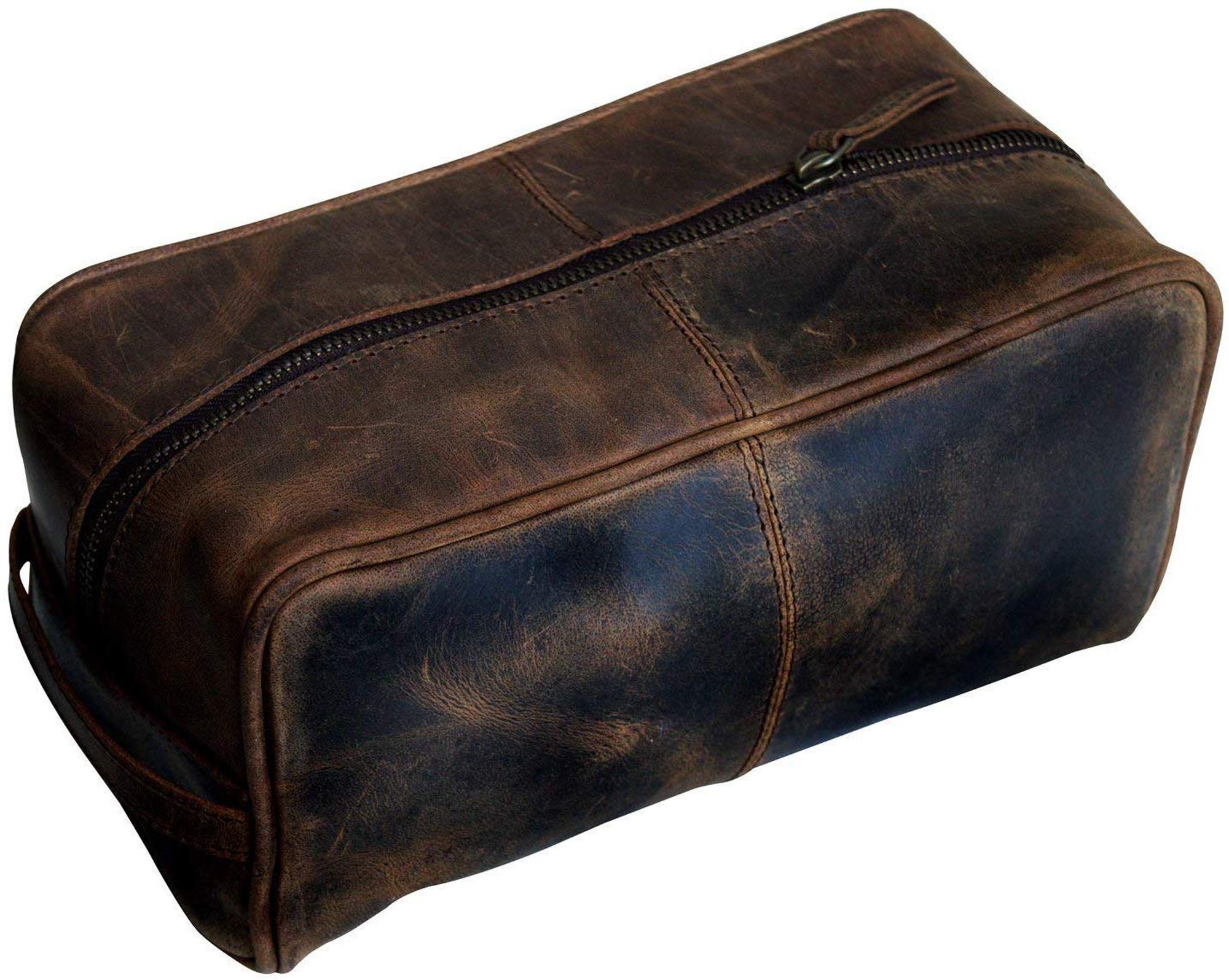 Men Buffalo Genuine Leather Toiletry Bag Waterproof Dopp Kit - Etsy