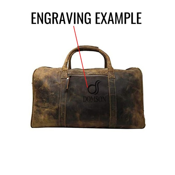 Clearance Deal Personalize Genuine Leather Duffel Bag Carry on