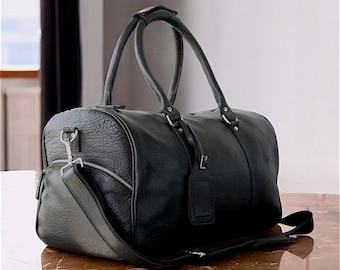 Leather Duffle Bag, Handmade Leather Weekender, Gym Bag, Vacation Duffel Bag, Travel Bag, Overnight Bag, Leather Holdall Christmas Gifts Men
