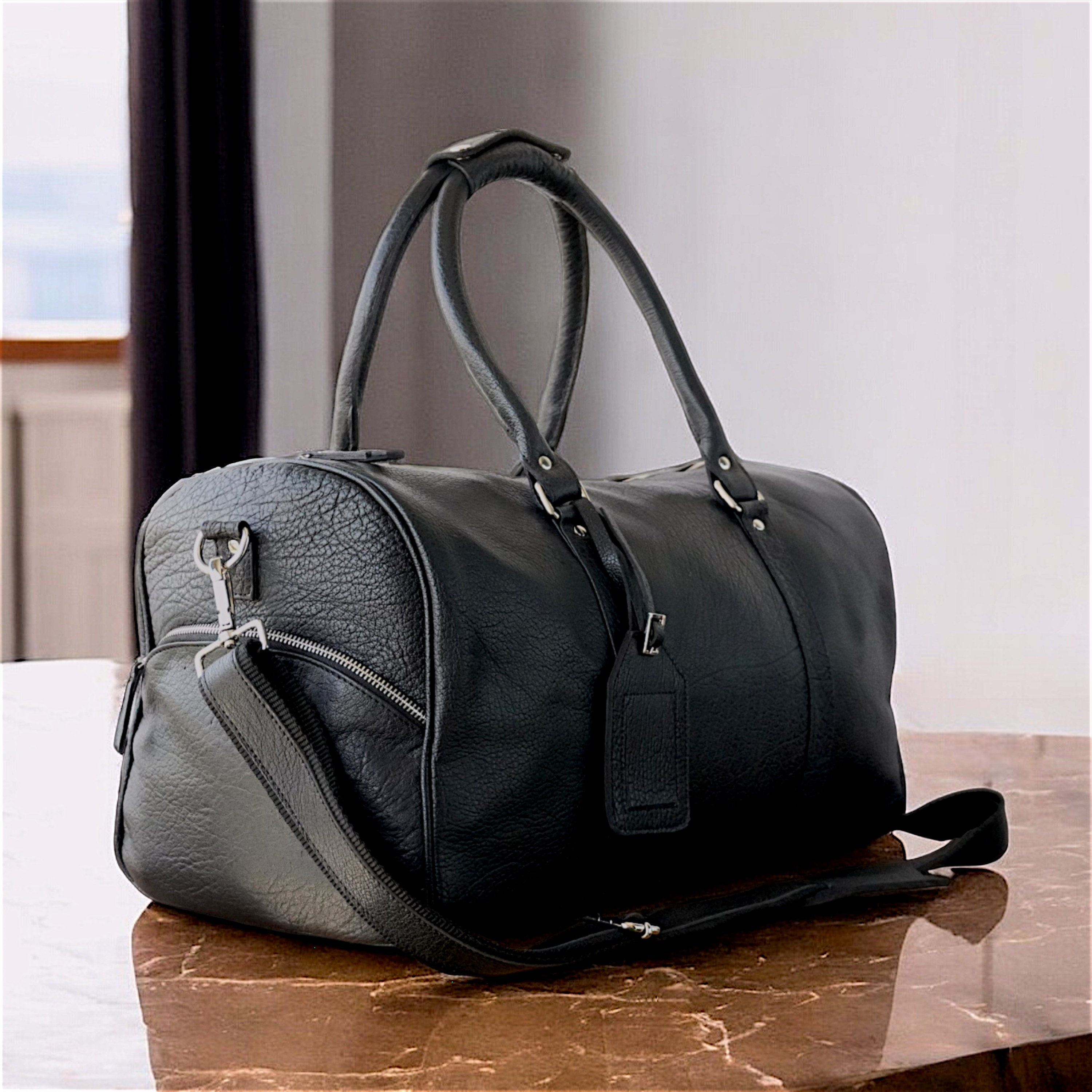 Leather Duffle Bag Travel Carry on Luggage Overnight Gym Bag Weekender Bag Holdall Duffel Bag Black Duffle Gift for Men Handmade Duffle Bag Etsy