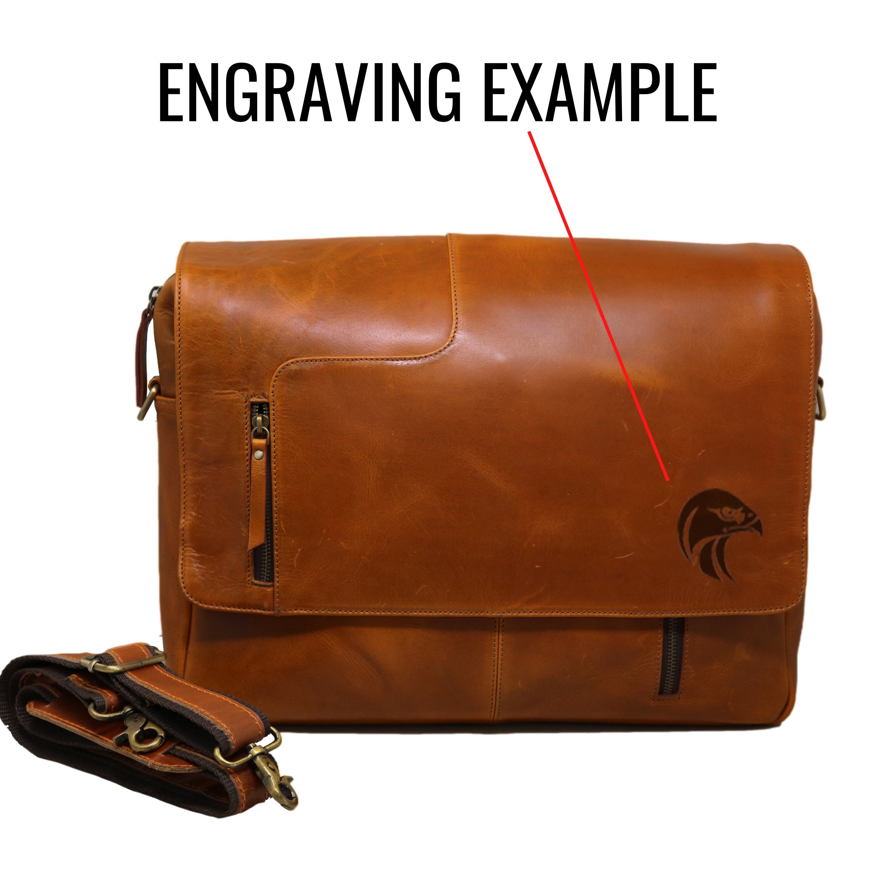 Personalized Genuine Leather Messenger Bag Laptop Bag Shoulder Etsy