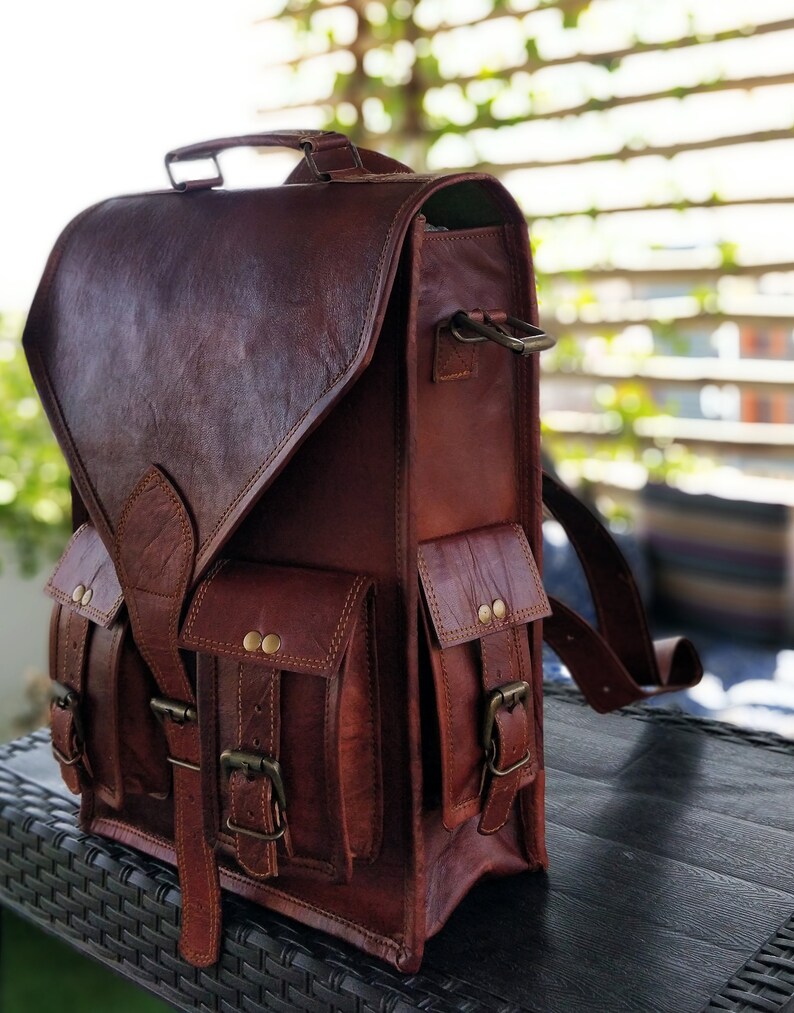 Personalized Leather Backpack Knapsack for Women Girls Daypack Etsy