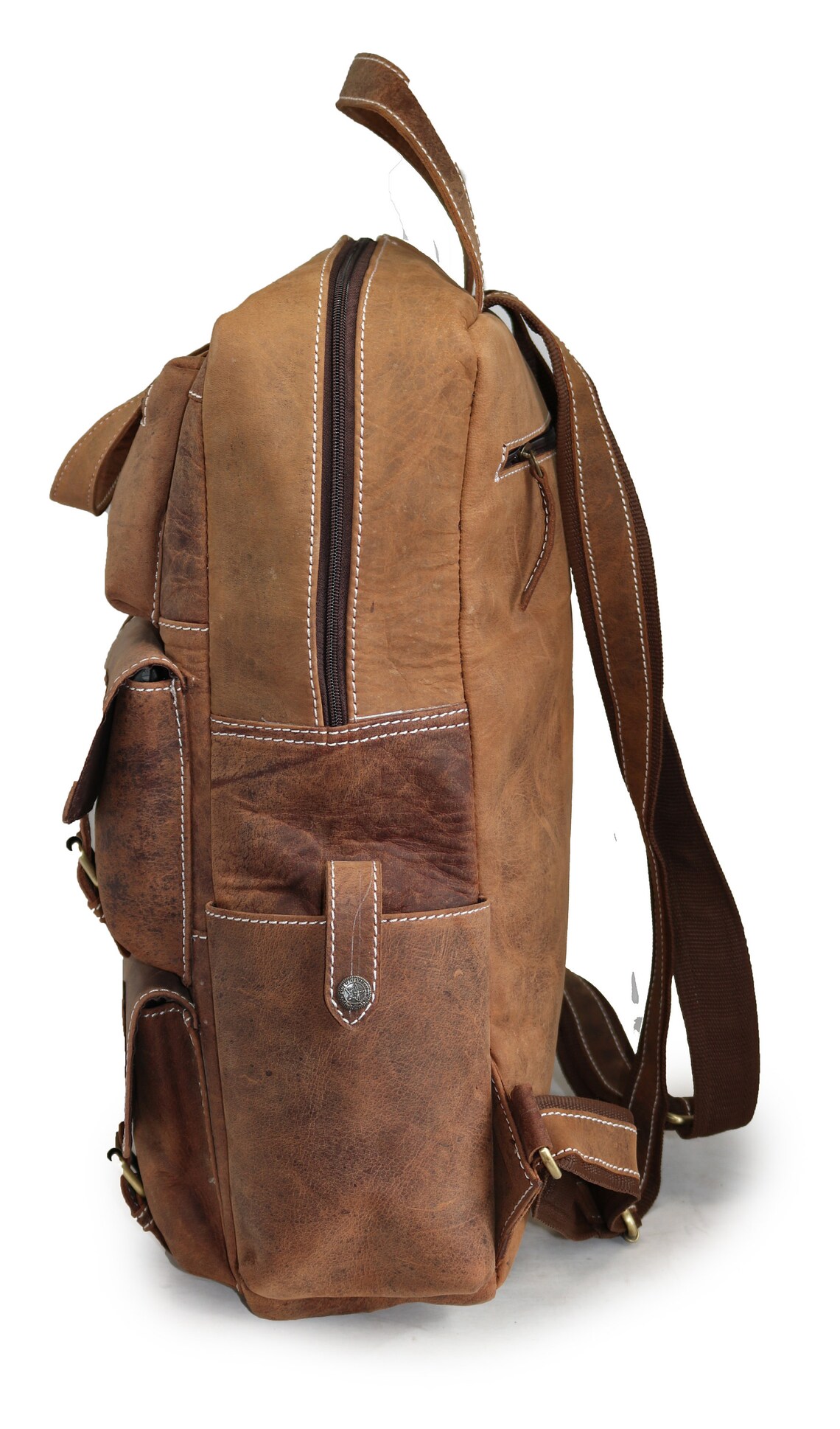 Clearance Deal Personalized 22 Leather Backpack for Men Etsy