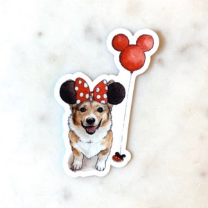 Minnie Corgi Sticker