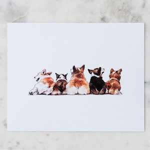 Corgi Butt Print - Fab Five