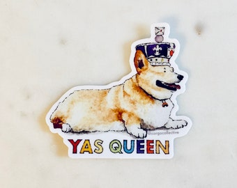 Yas Queen Corgi Pride Sticker