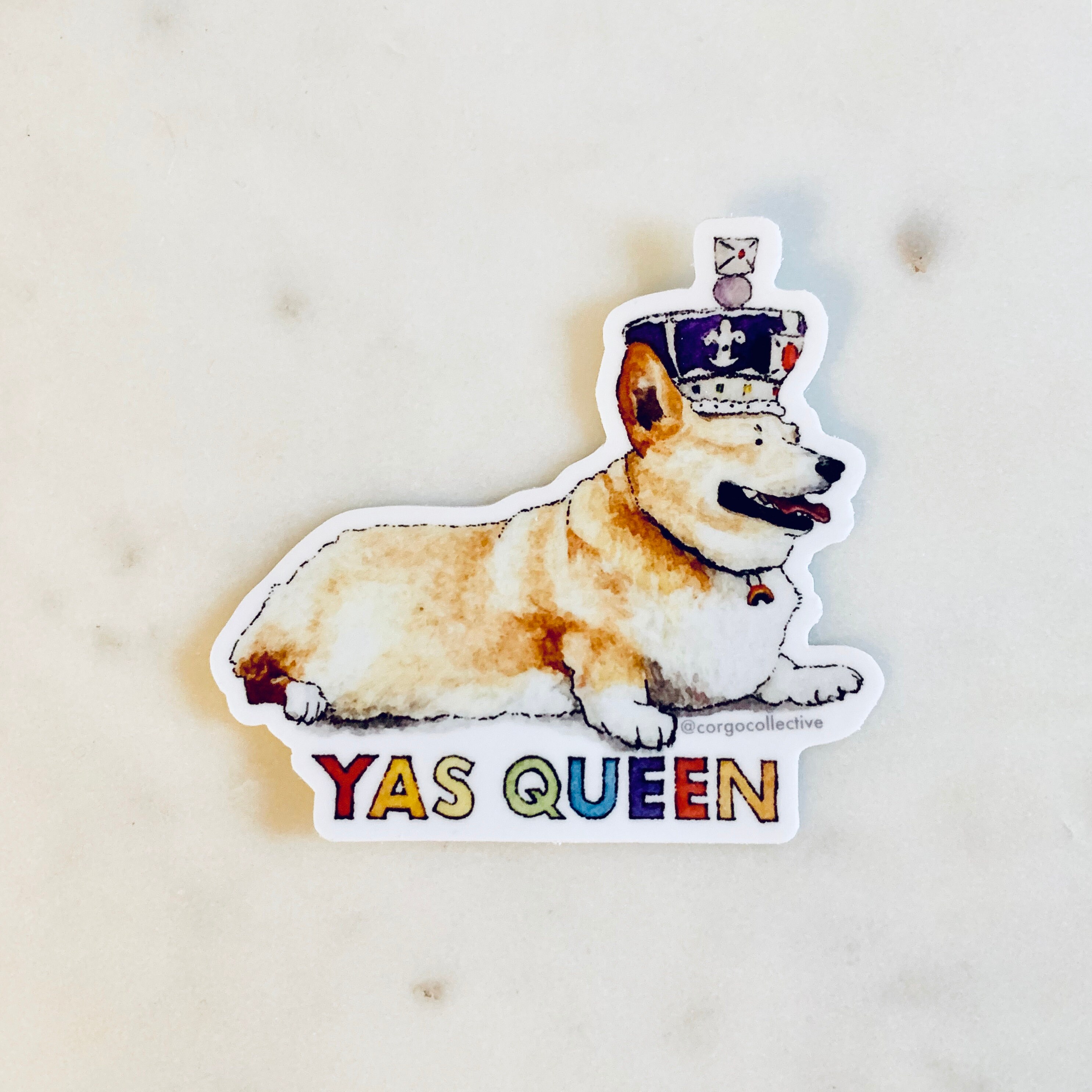 Yas Queen Corgi Pride Sticker