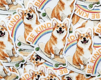 Be Kind Corgi Fundraiser Clear Sticker