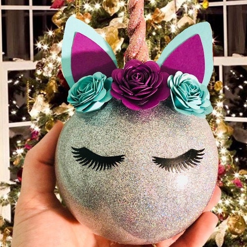 Unicorn Ornament / Personalized Unicorn Ornament / Christmas Etsy