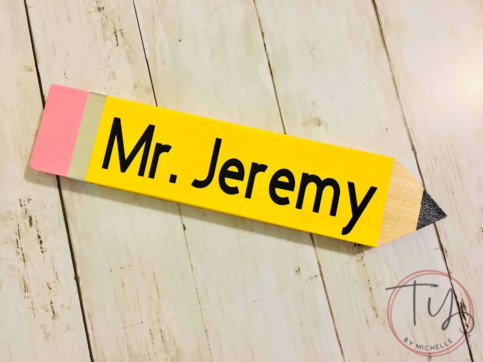 Teacher Pencil Name Plates FREE SHIPPING / Teacher Name Plates - Etsy