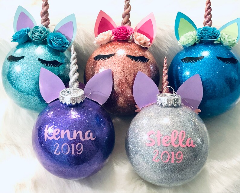 Unicorn Ornament / Personalized Unicorn Ornament / Christmas Etsy