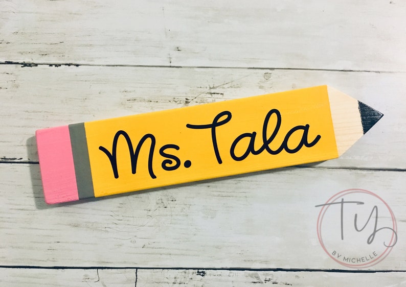 Teacher Pencil Name Plates / Teacher Name Plates / Male Etsy