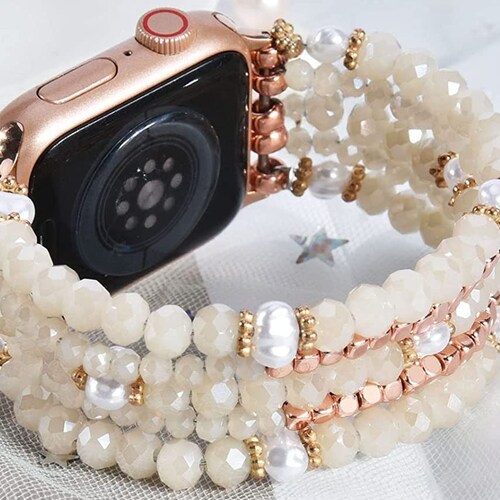 Beaded Bracelet Apple Watch Band 38mm 40mm 41mm Women Braided Etsy