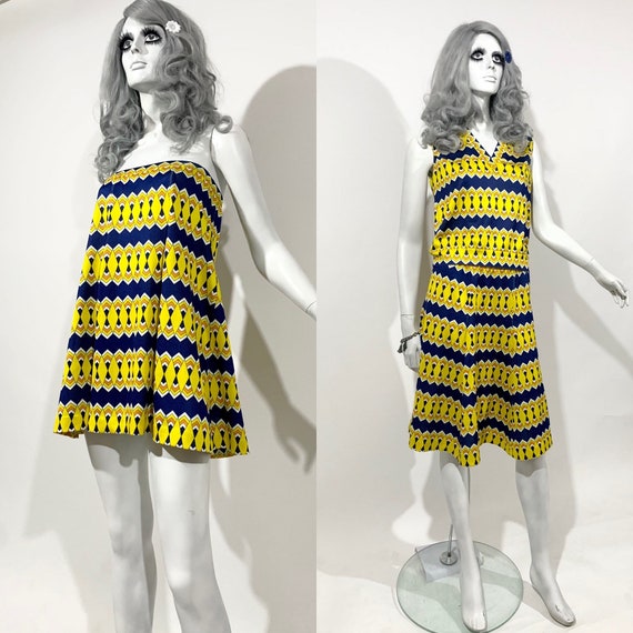 1960s 70s Art Deco inspired Skirt & Top co-ord se… - image 4