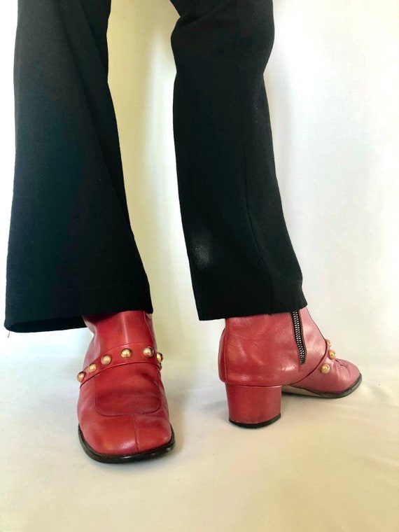 Vintage 1960s STUDDED Mod boots / Glam / SPACE AGE