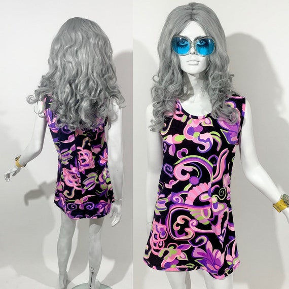 Vintage Late 1960s Micro Mini GO-GO Dancer Dress … - image 2