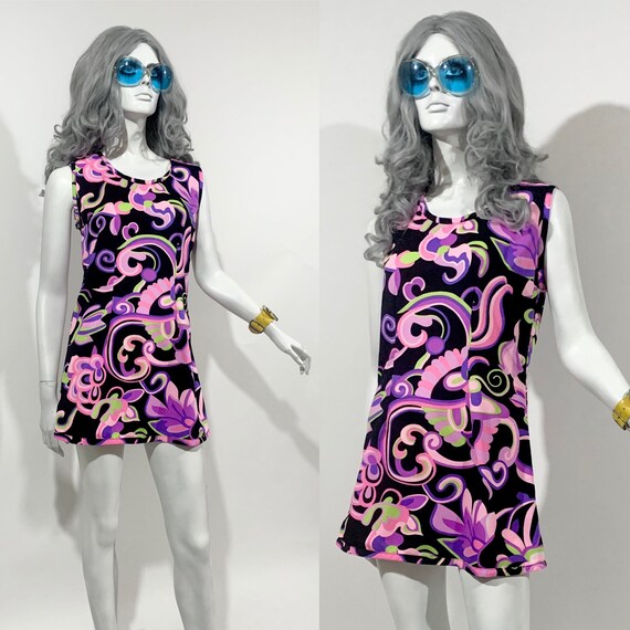 Vintage Late 1960s Micro Mini GO-GO Dancer Dress … - image 3